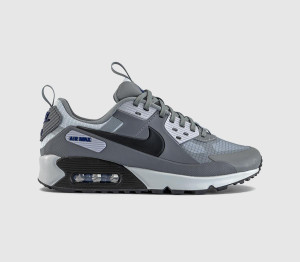 Nike Mens Air Max 90 Drift Trainers Cool Grey Wolf Grey Deep Royal Blue, 10