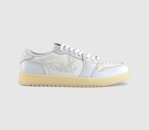 Jordan Mens Air 1 Retro Low OG Trainers Sail Coconut Milk In White, 9