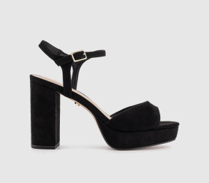 OFFICE Womens Havoc Round Toe Platform Heeled Sandals Black, 5