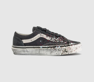 Vans Mens Lx Old Skool 36 Trainers Paint Splatter Charcoal Grey, 6.5