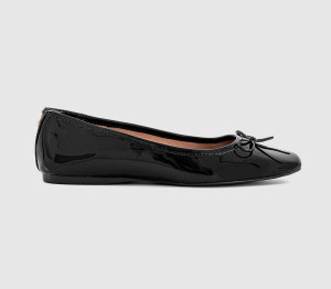 OFFICE Womens Five Star Square Toe Ballerina Flats Black Patent, 6