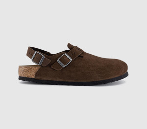 Birkenstock Mens Tokio Men's Clogs Carafe Suede Brown, 8