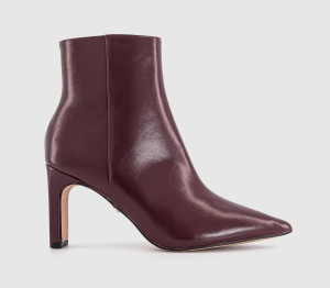 OFFICE Womens Adele Slim Heel Ankle Boots Berry Red, 8