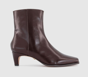 OFFICE Womens Ambition Chisel Toe Heeled Boots Brown, 6