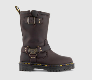 Dr. Martens Womens Anistone Hi Boots Dark Brown, 6