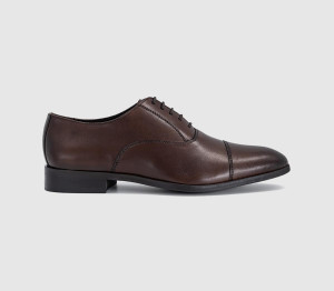 OFFICE Mens Magic Toecap Oxford Shoes New Brown Leather, 9