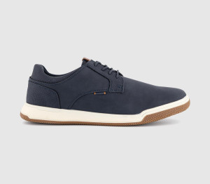OFFICE Mens Claude Hybrid Wedge Laceup Shoes Navy Blue, 6