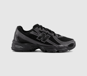New Balance Mens 740 Trainers Black Mono, 9