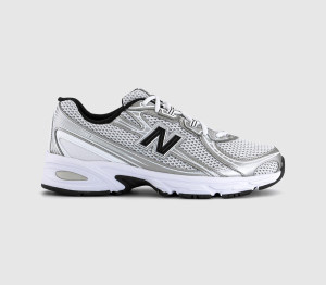 New Balance Womens 740 Trainers White Silver Black, 5