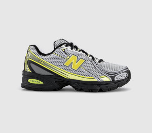 New Balance 740 Trainers White Black Yellow, 6.5
