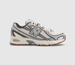 New Balance Womens 740 V2 Trainers Metallic White Black, 3.5