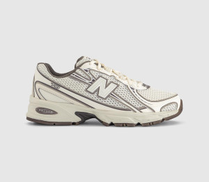 New Balance Womens 740 V2 Trainers Metallic White Brown, 4.5