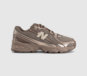 New Balance Womens 740 V2 Trainers Mushroom Timberwolf In Brown, 3.5