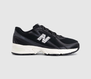 New Balance Womens 740 V2 Trainers Black Sea Salt Leopard, 7.5