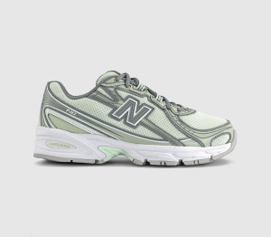 New Balance Womens 740 V2 Trainers Mint Water Silver Moss Green, 3.5