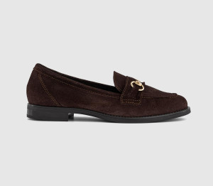 OFFICE Womens Fountain Snaffle Trim Loafers Brown Suede, 5
