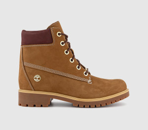 Timberland Womens Lyonsdale Boots Medium Brown Burgundy Nubuck, 6