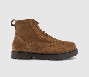 Birkenstock Mens Highwood Lace Mid Boots Dark Tea Suede Brown, 10.5