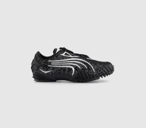 PUMA Girls Mostro OG Trainers Metallic Black Silver, 4