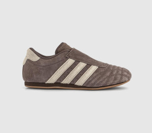 adidas Boys Taekwondo Trainers Earth Strata Wonder White Gum In Brown, Size: 4