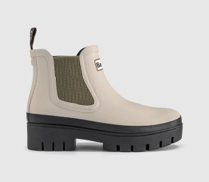 Barbour Womens Halton Chelsea Welly Boots Light Oak Bleached Olive Brown, 8