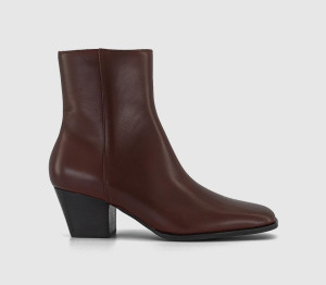 OFFICE Womens Ambah Smart Western Boots Chocolate Brown, 6