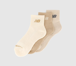 New Balance Socks Everyday Ankle 3 Pack Cream Beige Natural, M