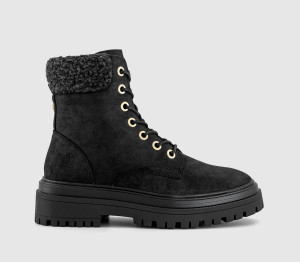 Earthaddict Womens Earth Addict: Adar Borg Cuff Lace Up Ankle Boots Black, 6