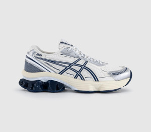 Asics Womens Gel-kinetic Fluent Trainers White Independence Blue, 7