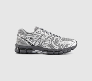 ASICS Kids Gel-kayano 20 Trainers Gravel Pure Silver In Grey, Size: 4.5