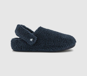 Crocs Mens Classic Cozzy Slippers Navy Blue, 7