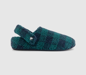 Crocs Mens Classic Cozzzy Slippers Hosta Navy Check Blue, 7