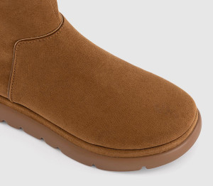 OFFICE Womens Agent Cleated Platform Ankle Boots Tan, 5