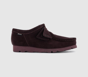 Clarks Originals Mens Wallabee Gortex Shoes Purple Grape, 9