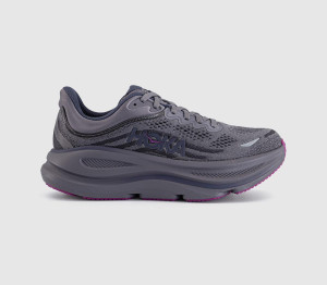 HOKA Womens Bondi 9 Trainers Berry Shurb Galaxy F In Red, 5.5
