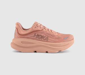 HOKA Womens Bondi 9 Trainers Sienna Rose Gold F In Pink, 4