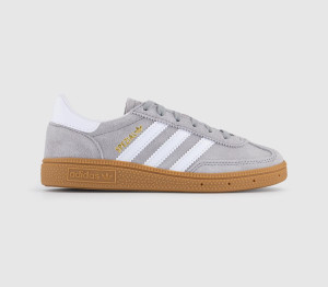 Adidas Kids Handball Spezial Youth Trainers Grey White Gum, 13 Youth