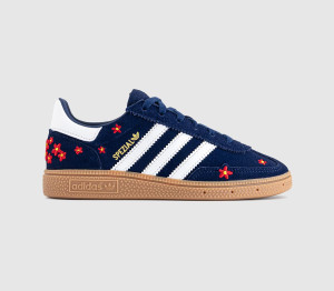 Adidas Kids Handball Spezial Youth Trainers Dark Blue Red White Flower Gum, 11 Youth