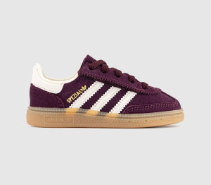 Adidas Kids Handball Spezial Infant Trainers Maroon Cream White Gold Brown, 4infant