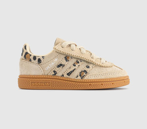 Adidas Kids Handball Spezial Infant Trainers Sand Strata White Mesa Leopard Natural, 5infant