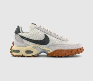 Nike Air Max Waffle Trainers Sail Black Gum Med Brown Neutral Grey, 6.5