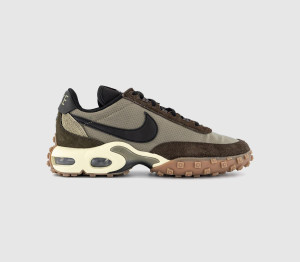 Nike Air Max Waffle Trainers Matte Olive Black Gum Dark Brown Legion Brown Coco In Green, 12