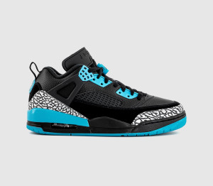 Jordan Mens Spizike Low Trainers Black Wolf Grey Gamma Blue, 10.5