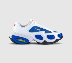 Nike Womens Veneda Carter x Air Max Muse Trainers VC White Metallic Silver Racer Blue Volt Bright CR, 2.5