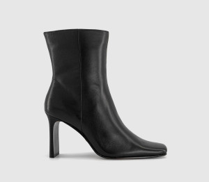 OFFICE Womens Axel Slim Heel Ankle Boots Black, 8