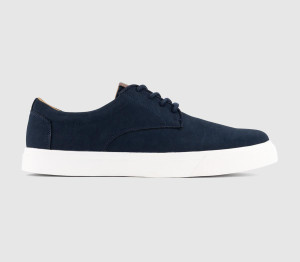 OFFICE Mens Capulet 4 Eyelet Lace Up Trainers Navy Blue, 9
