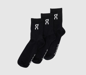 ON Logo Socks High 3 Pack Black Fabric