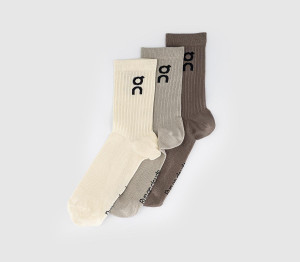On Logo Sock High 3 Pack Socks Hare Brume Brown, M