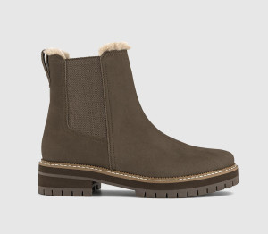 TOMS Womens Bennet Chelsea Faux Fur Lined Boots Canteen Brown, 3