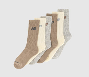 New Balance Socks Nb Everyday Crew 6 Pack Grey Neutral, M